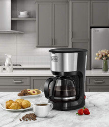 BLACK+DECKER 10 Cup Drip Coffee Maker Black Silver