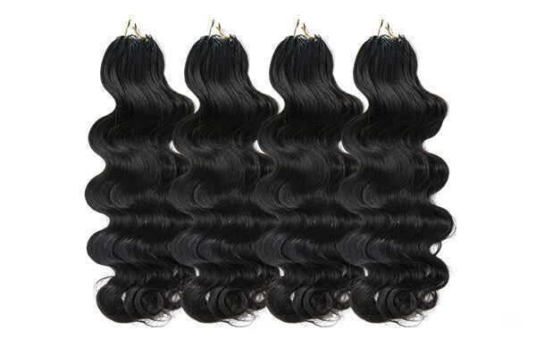 Indian Natural Hair – Body Wave Crochet Human Hair – 18 Inch (Beginner Friendly)