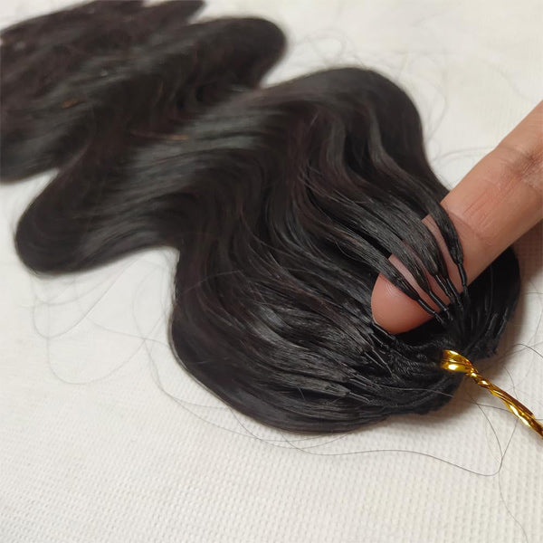 Indian Natural Hair – Body Wave Crochet Human Hair – 18 Inch (Beginner Friendly)